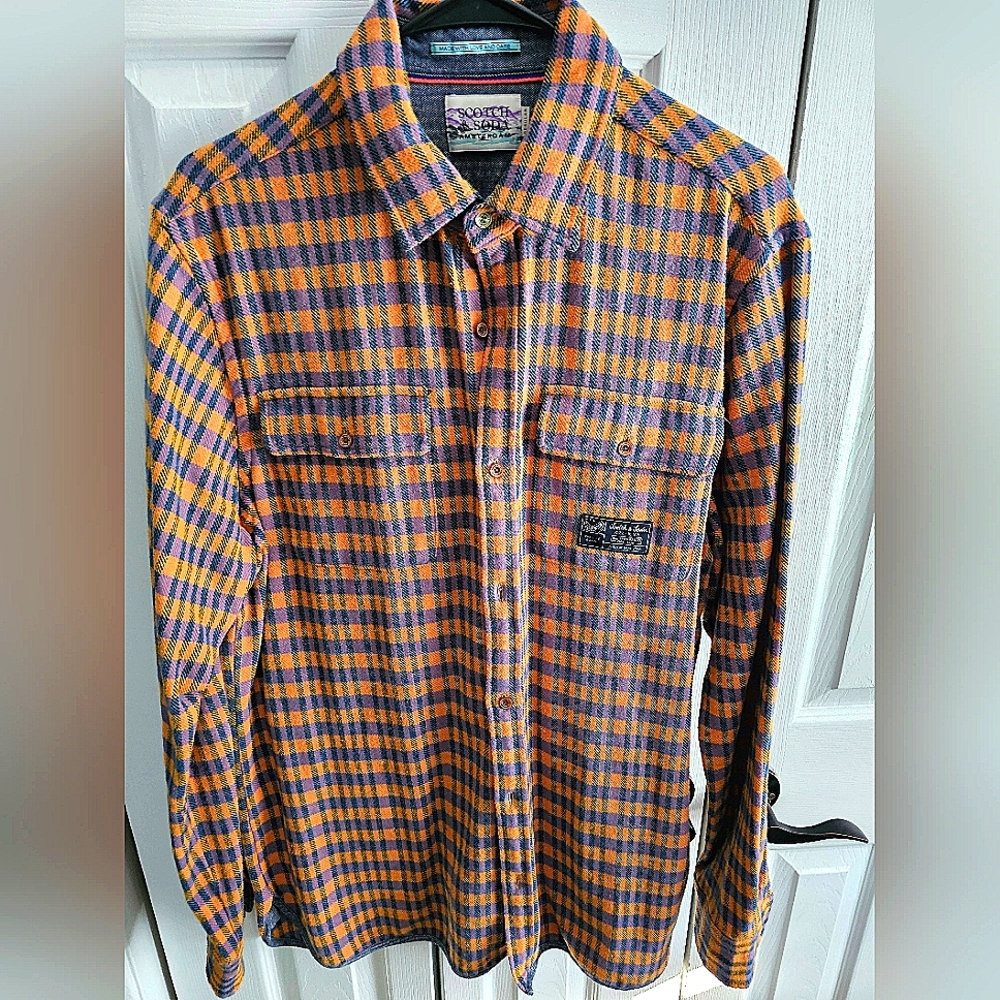 Scotch & Soda mens large flannel